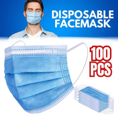 100 PC  Non Medical Surgical Disposable 3Ply Masks