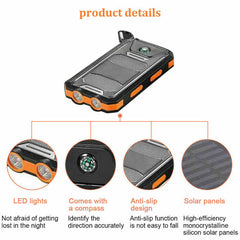 Solar Power Bank For Cell Phones 1.5W 5V 2.1A 1A Dual USB