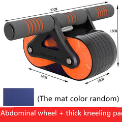 Double Wheel Abdominal Exerciser  with Automatic Rebound