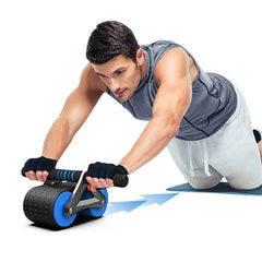 Double Wheel Abdominal Exerciser  with Automatic Rebound