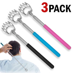 3 PACK Extendable Telescopic Back Scratcher Tool