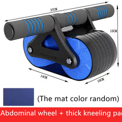 Double Wheel Abdominal Exerciser  with Automatic Rebound