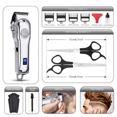 Men Hair Trimmer 3 in 1 IPX7 Waterproof Grooming Kit