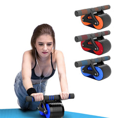 Double Wheel Abdominal Exerciser  with Automatic Rebound