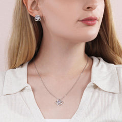 Love Knot Earring & Necklace Set for Better Half