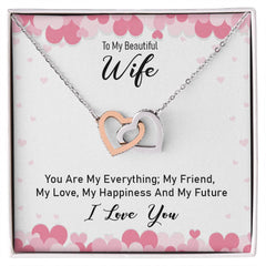 Interlocking Hearts Necklace for Wife