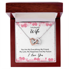 Interlocking Hearts Necklace for Wife