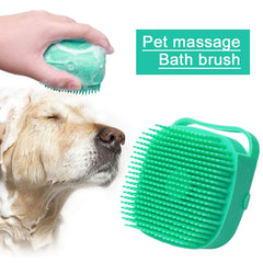 Pet Dog or Cat Shampoo Massager Brush Soft Silicone