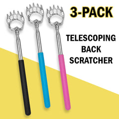 3 PACK Extendable Telescopic Back Scratcher Tool