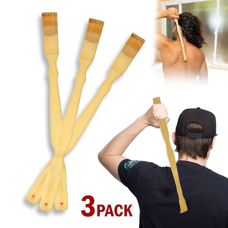 3pcs Natural Bamboo Back Scratcher