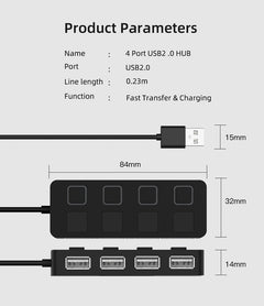 HUB Hub Multi-USB Splitter 4-port Extender