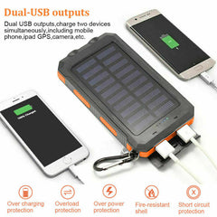 Solar Power Bank For Cell Phones 1.5W 5V 2.1A 1A Dual USB