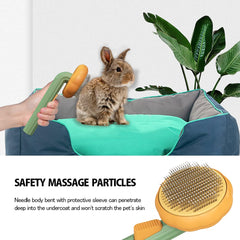 Pet Pumpkin Brush, Pet Grooming Self Cleaning Slicker Brush