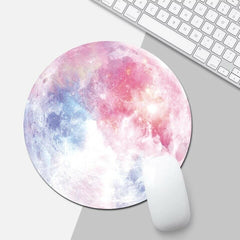 Space Round Mouse Pad PC Gaming Non Slip Mat