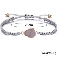 Natural Stone 18K Gold Plated Bracelet ITALY Design