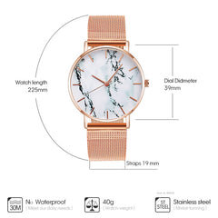 Fashion Rose Gold Mesh Band Wrist Watch