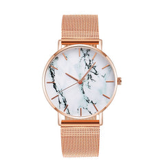 Fashion Rose Gold Mesh Band Wrist Watch